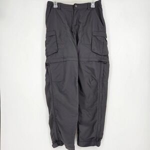 REI Convertible Pants Womens Size 8 Gray Hiking Outdoors Zip Off Nylon
